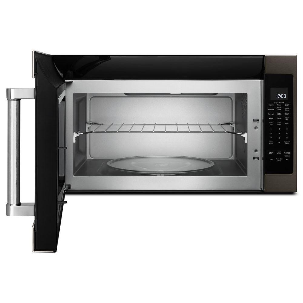 KitchenAid 1000W Microwave w/7 Sensor Functions in Black Stainless