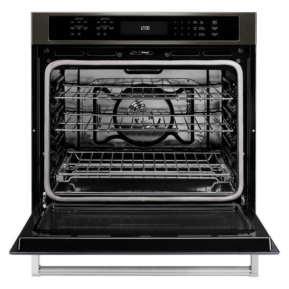 KitchenAid 30" Wall Oven w/Even Heat Convection in Black Stainless