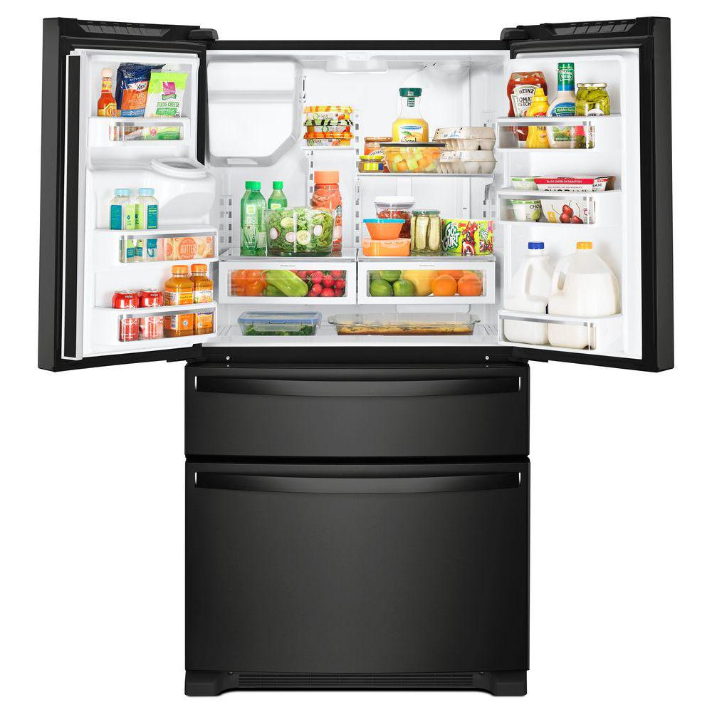 Whirlpool 36" Wide French Door Refrigerator in Black