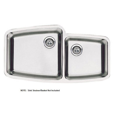Performa 37-5/8x20-1/2x10" Stainless 1-3/4 Double Bowl Sink