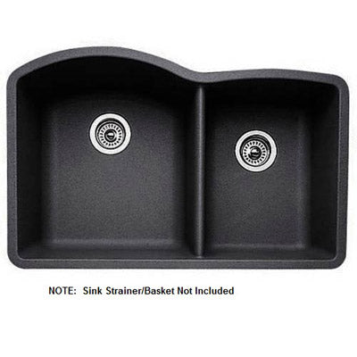 Diamond 32x20-27/32x9-1/2" 1-3/4 Dbl Bowl Sink in Anthracite