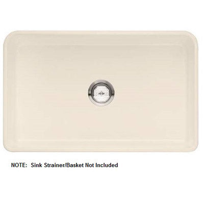 Cerana 30x19x10" 1-Bowl Apron Front Kitchen Sink in Biscuit