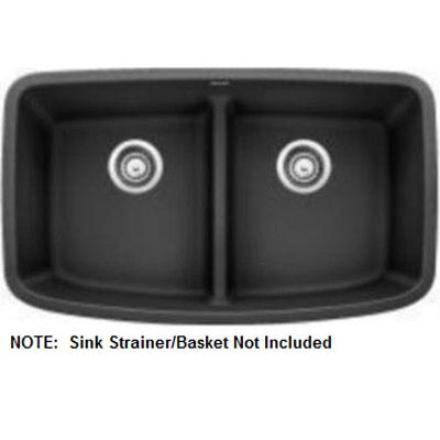 Valea 32x19x9-1/2" Equal Dbl Low Divide Sink in Anthracite