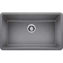 Precis 30x18x9-1/2" Single Bowl Kitchen Sink, Metallic Gray