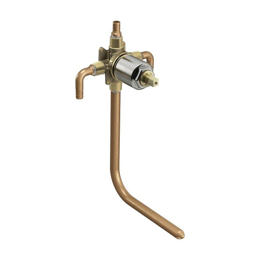 Cornerstone Pressure Balancing In-Wall Cycling Control Valve 1/2" PEX Inlets/Shower Outlet w/Volume Control for Tub & Shower