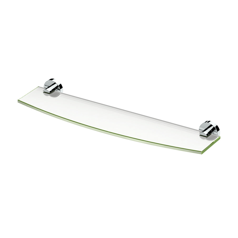 Glam 20" Glass Shelf in Satin Nickel