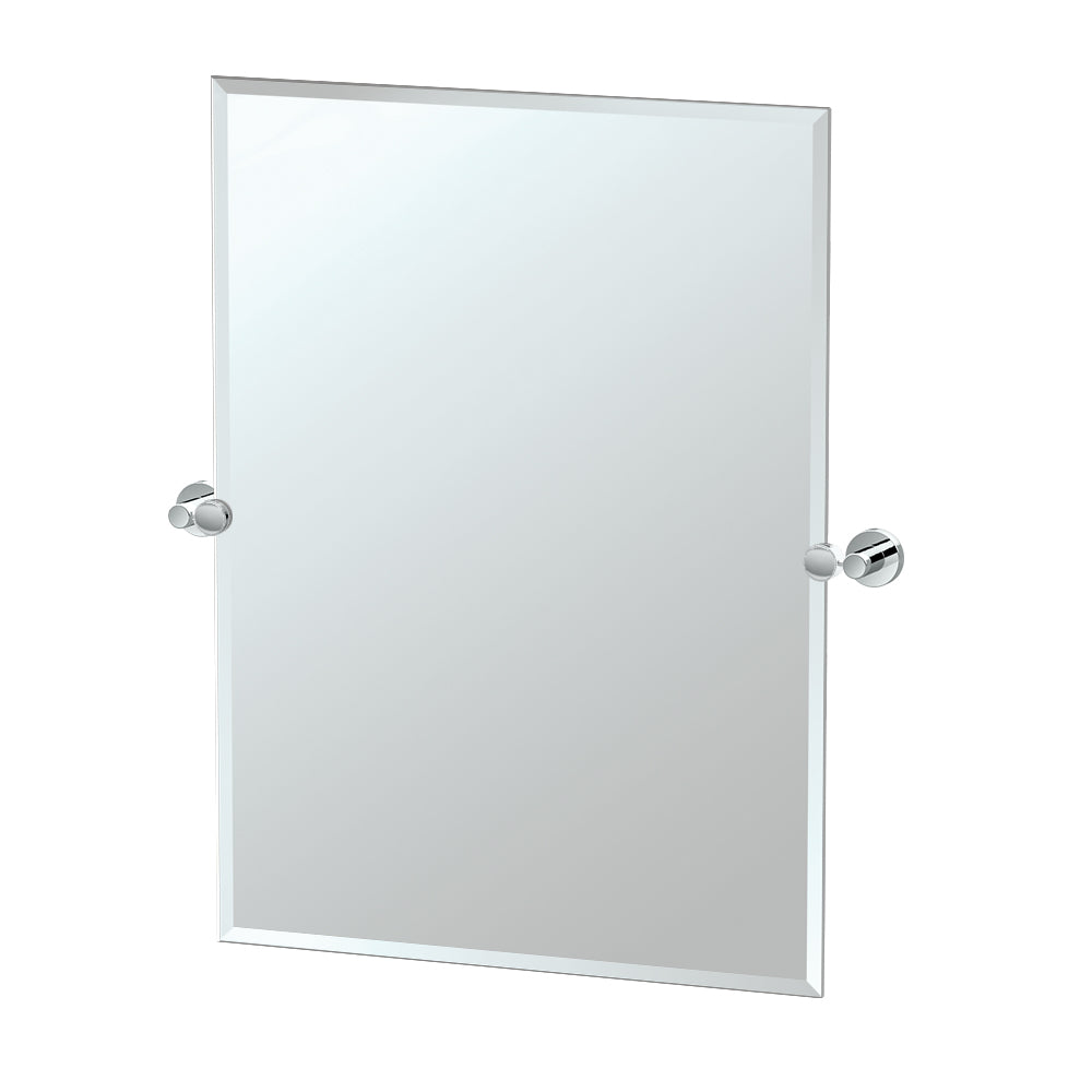 Glam 23-1/2x31-1/2" Frameless Rectangle Mirror in Chrome