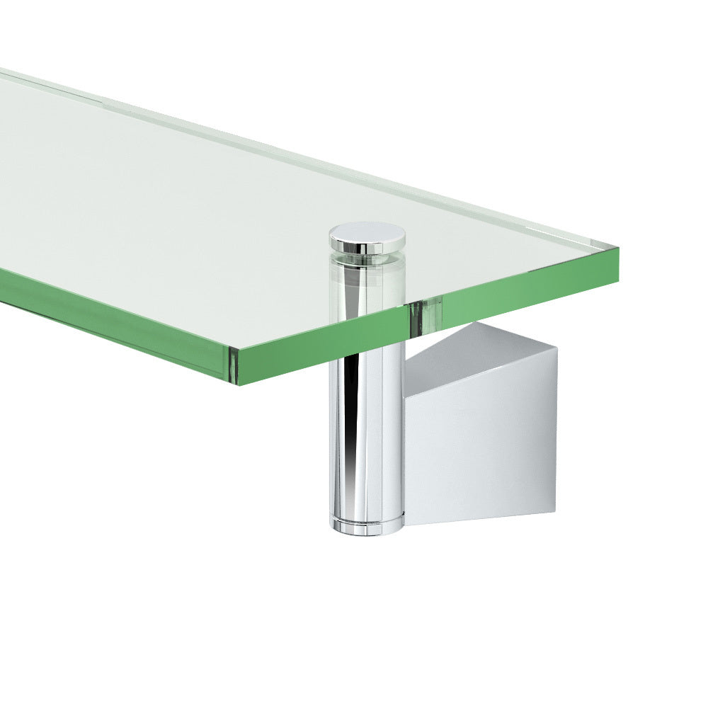 Bleu 20" Glass Shelf in Matte Black