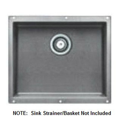 Precis 20-3/4x18x7-1/2" Large Single Bowl Sink Metallic Gray