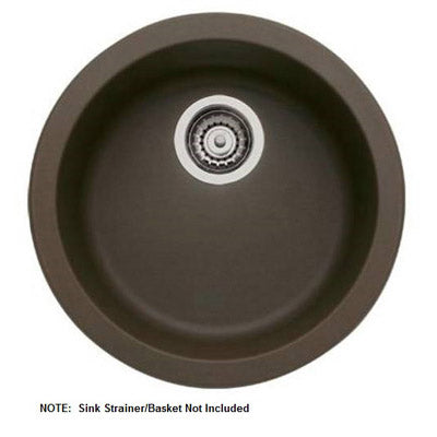 Rondo 17-11/16x6-5/8" Round Bowl Bar Sink in Café Brown