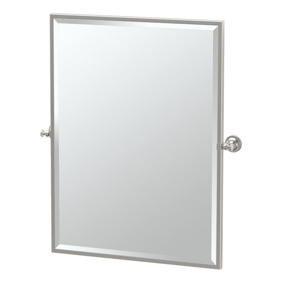 Tavern 24-1/2x32-1/2" Framed Rectangle Mirror in Pol. Nickel