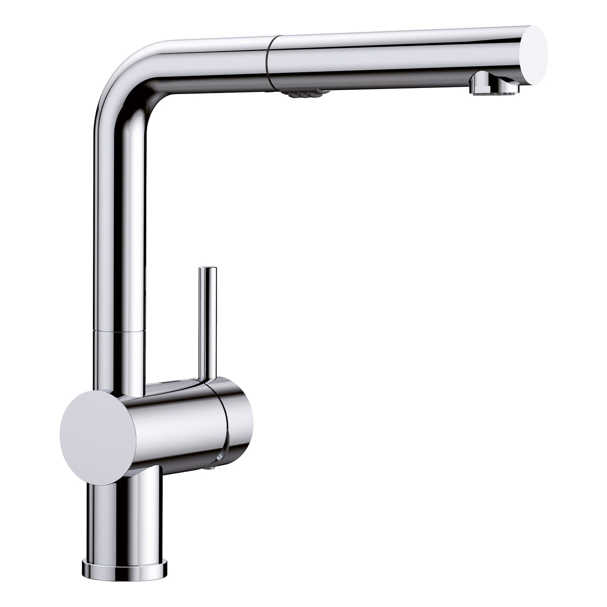 Linus Single Hole Pull Out Kitchen Faucet in Chrome