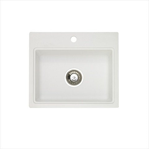 Aquarius 20x17x7-1/64" 1-Bowl Dual Mount Bar Sink Opal White