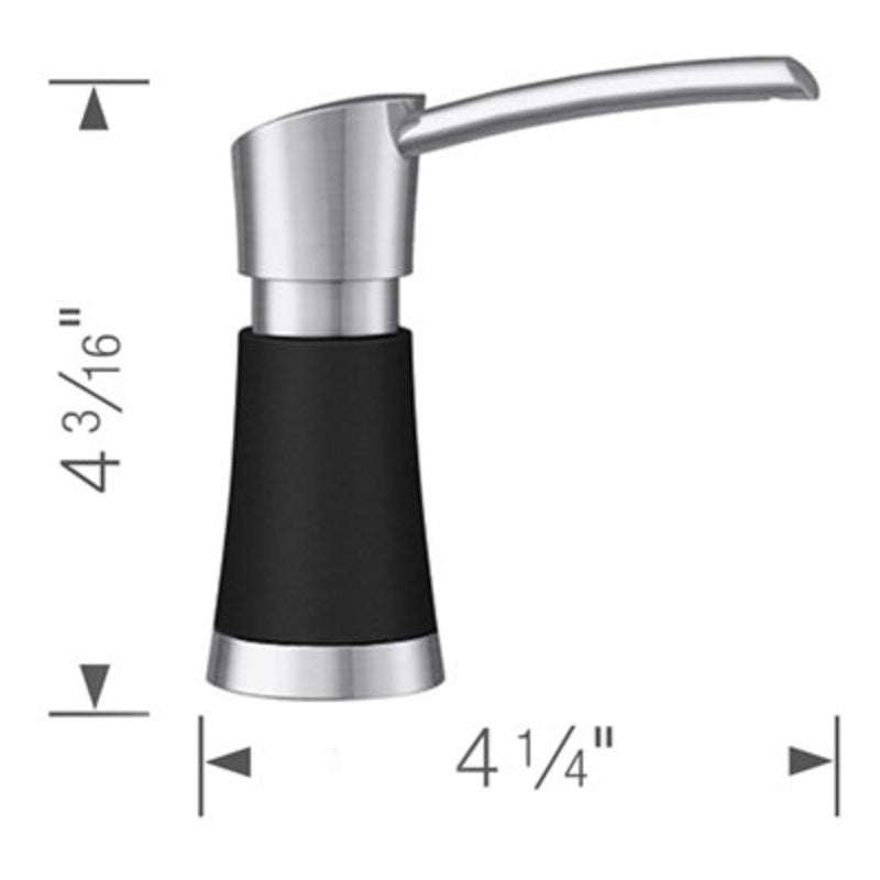 Artona Kitchen Soap Dispenser in PVD Steel/Concrete Gray