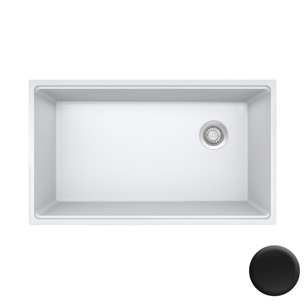Maris 33x19-5/16x9-1/2" Undermount Kitchen Sink in Matte Blk