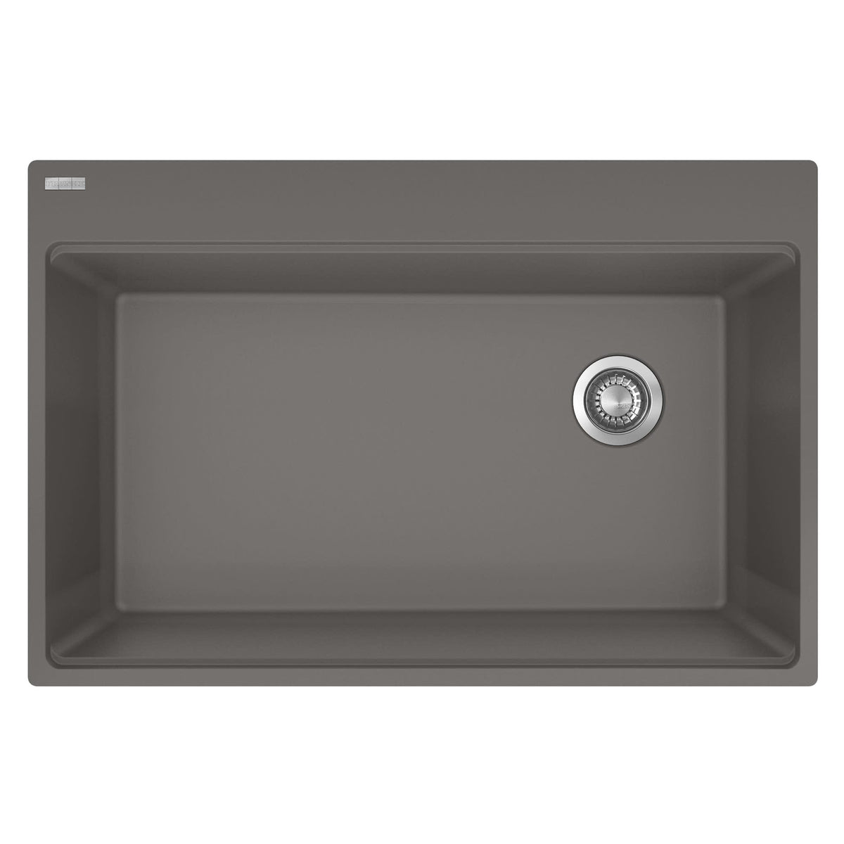Maris 33x22x9-1/2" Drop-In 1-Bowl Kitchen Sink in Stone Grey