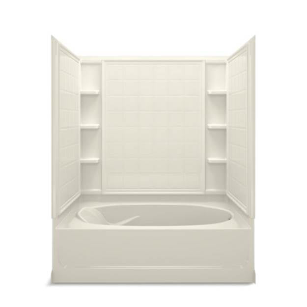 Ensemble Tile Tub/Shower 60x42x72 Biscuit RH Drain, 3-Pack