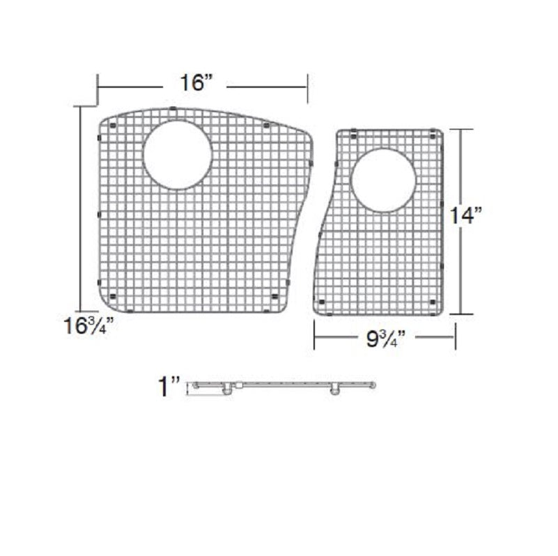 Aversa Stainless Steel Sink Grid Set (2 pc)