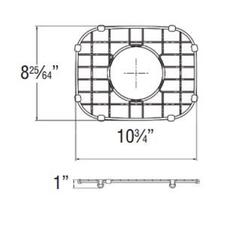 Meridian 10-3/4x8-25/64" Stainless Steel Sink Grid