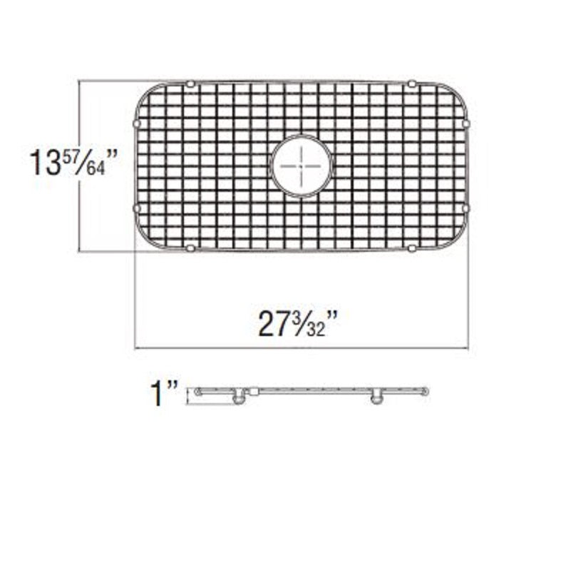Meridian 27-3/32x13-57/64" Stainless Steel Sink Grid