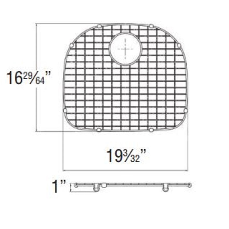 Meridian 19-3/32x16-29/64" Stainless Steel Sink Grid