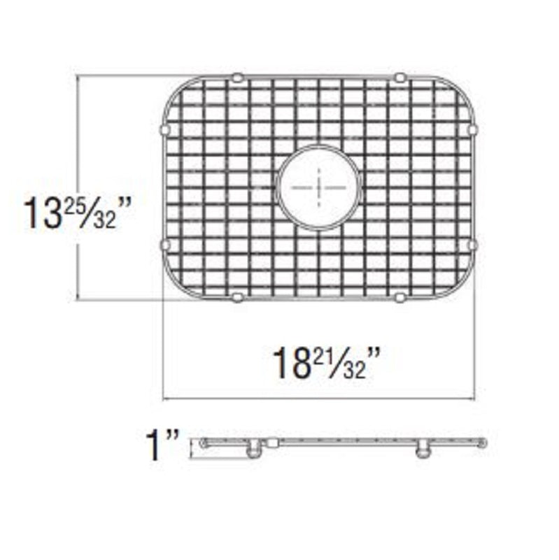 Meridian 18-21/32x13-25/32" Stainless Steel Sink Grid