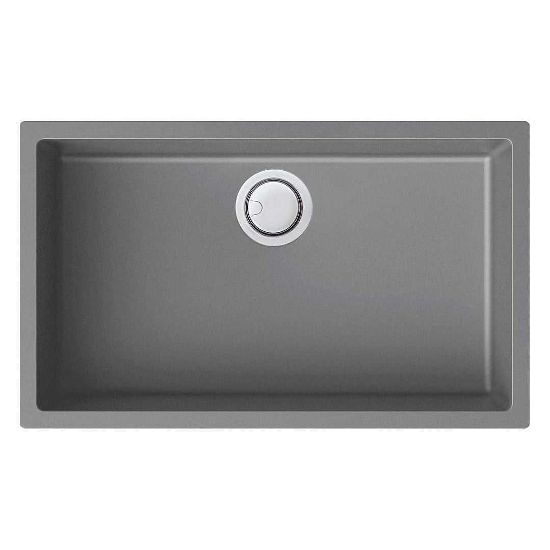 Zero 29-46/64x17-61/64x7-7/8" One Bowl Kitchen Sink in Grey