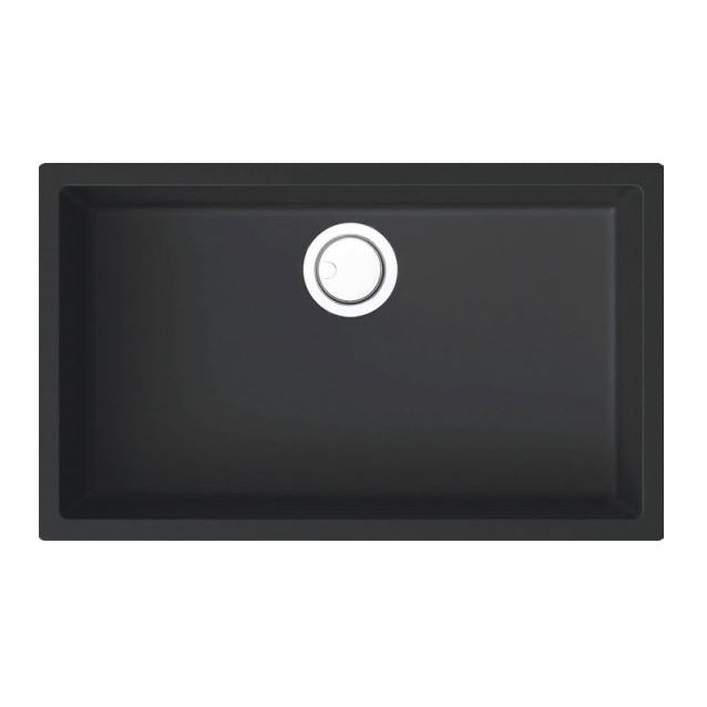Zero 29-46/64x17-61/64x7-7/8" One Bowl Kitchen Sink in Black