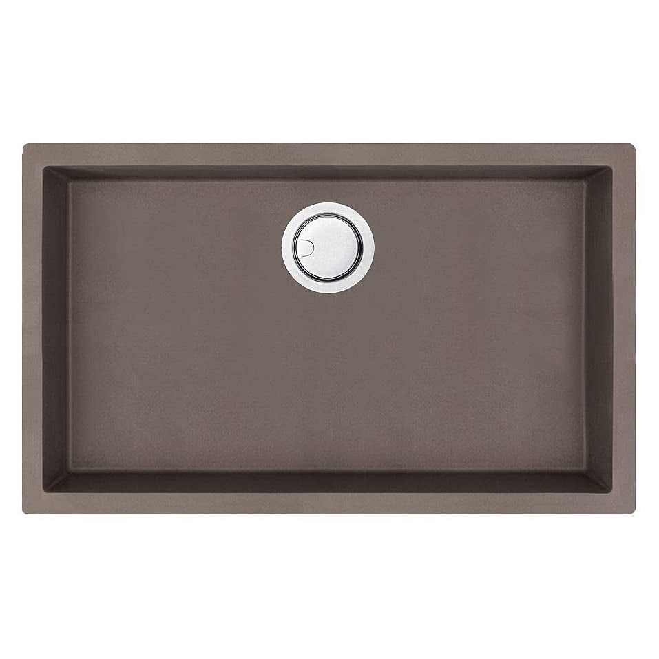 Zero 29-46/64x17-61/64x7-7/8" One Bowl Kitchen Sink Espresso
