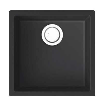 Zero 17-61/64x17-61/64x7-7/8" One Bowl Kitchen Sink in Black