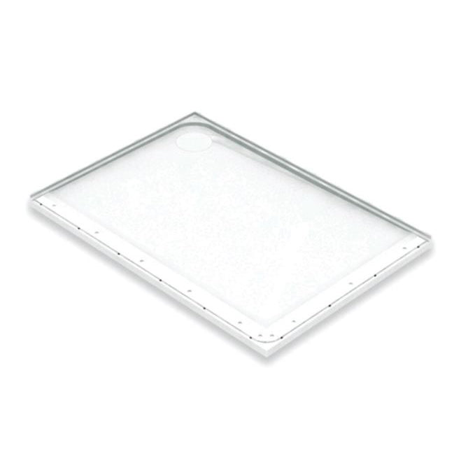 Mullen 53-7/8x30-1/8x1-1/8" Shower Base in White Left Drain