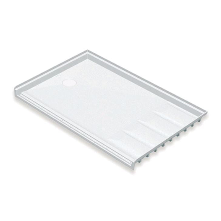 Mullen 60x32x1-1/8" Shower Base in White w/Left Drain