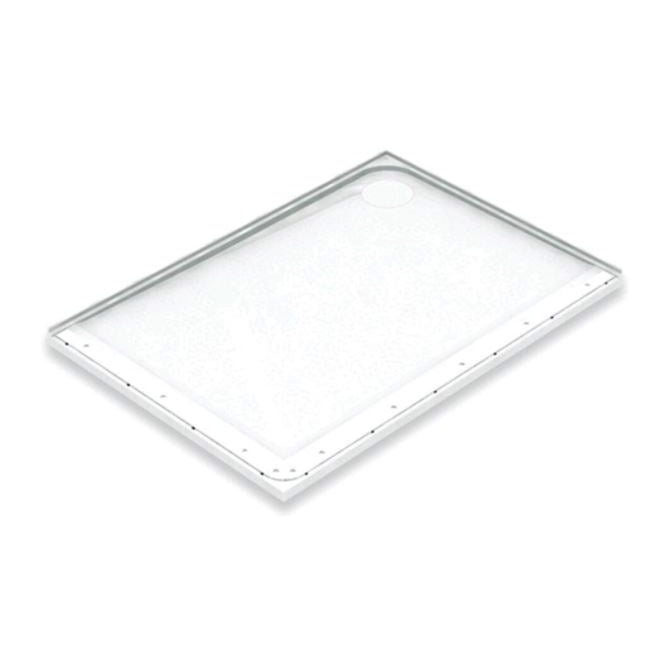 Mullen 53-7/8x30-1/8x1-1/8" Shower Base in White Right Drain