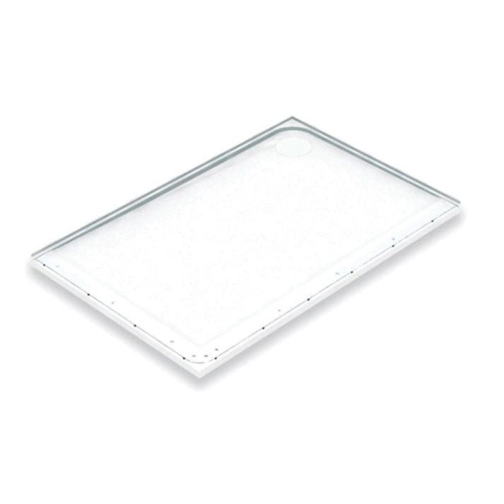 Mullen 53-7/8x34-7/8x1-1/8" Shower Base in White Right Drain