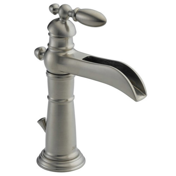 Victorian Single Hole Lav Fct in Stainless w/Channel Spout
