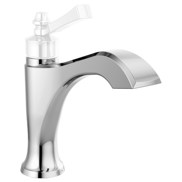 Dorval Single Hole Lav Faucet in Chrome No Handle/Pop-Up
