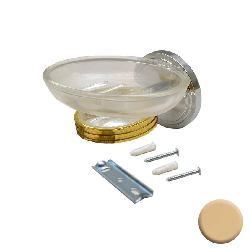 Metro Soap Dish in Polished Brass