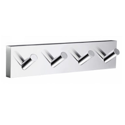 House 7" Wall Mount Quadruple Towel Hook in Polished Chrome