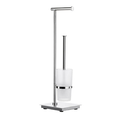 Outline 23-7/8" Toilet Paper & Toilet Brush Holder in Chrome