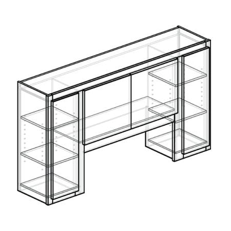 Georgetown 54x30x12" Starter U Wall Cabinet in Maple Onyx