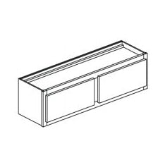 Georgetown 48x12x12" Wall Cabinet in White w/2 Doors
