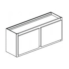 Georgetown 45x12x18" Wall Cabinet in White w/2 Doors