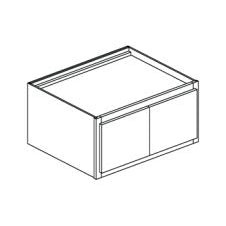 Georgetown 30x15x24" Refrigerator Wall Cabinet in White w/2 Doors
