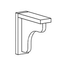 Under Mount 8x8" Bar Bracket in White