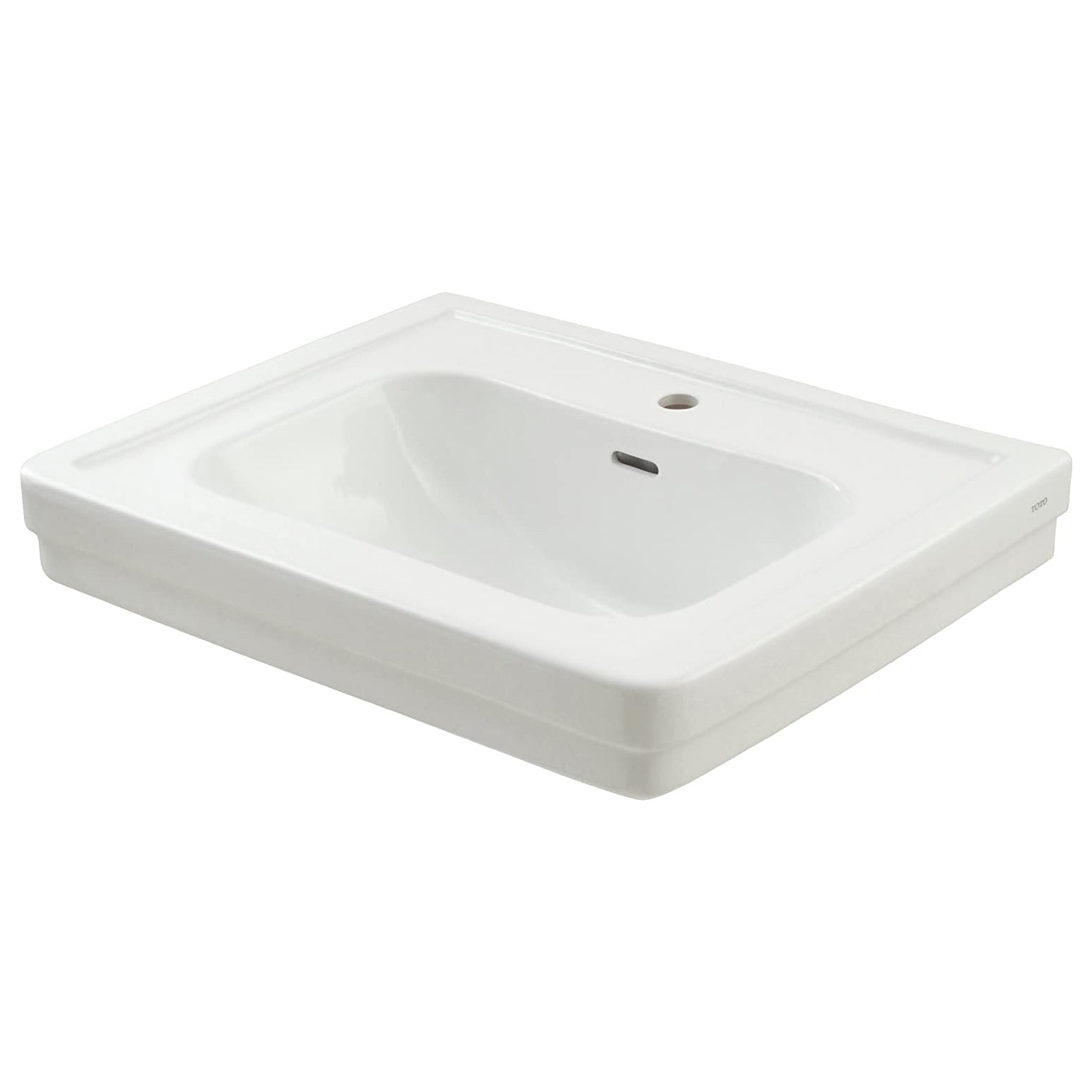 Promenade 27x22" Pedestal Lav Sink w/8" Fct Holes in Cotton White