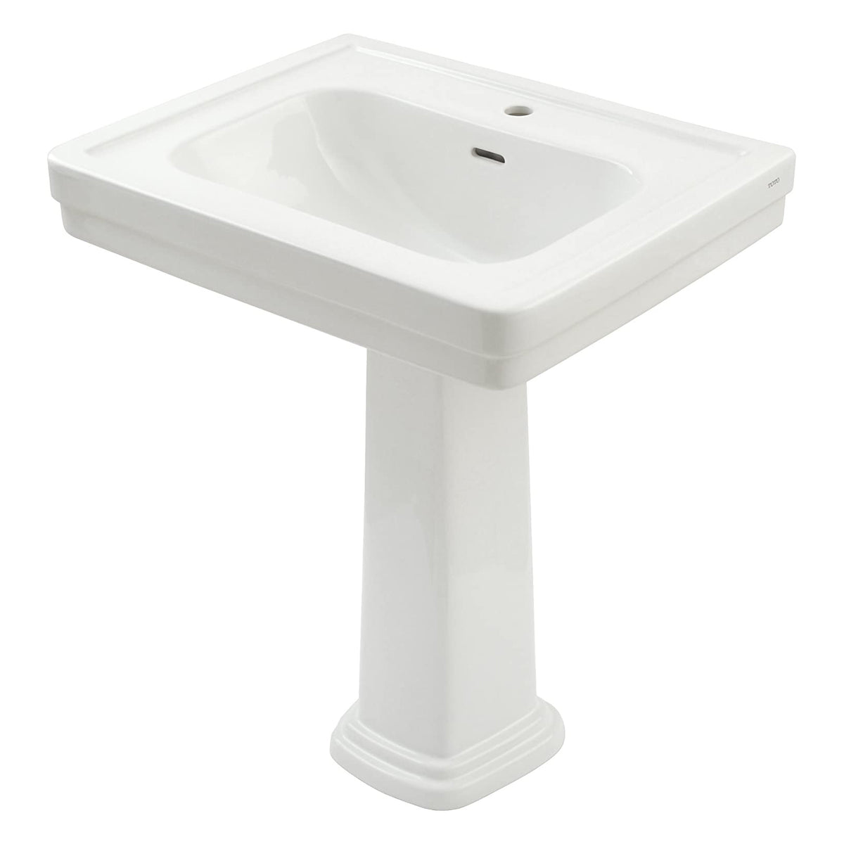 Promenade 27x22" Pedestal Lav Set w/1 Fct Hole in Cotton White