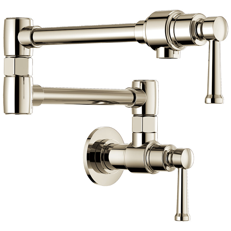 Brizo Artesso Single Hole Wall Mount Pot Filler in Nickel