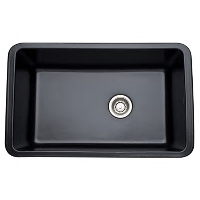 Allia 31-5/8x19-5/8x11" Fireclay Kitchen Sink in Matte Black