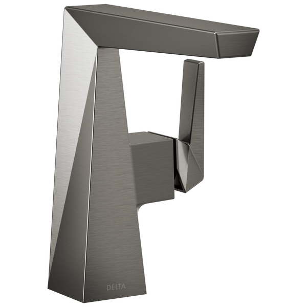 Trillian 1-Lever Hdl Mid-Height Vessel Faucet, Black SS