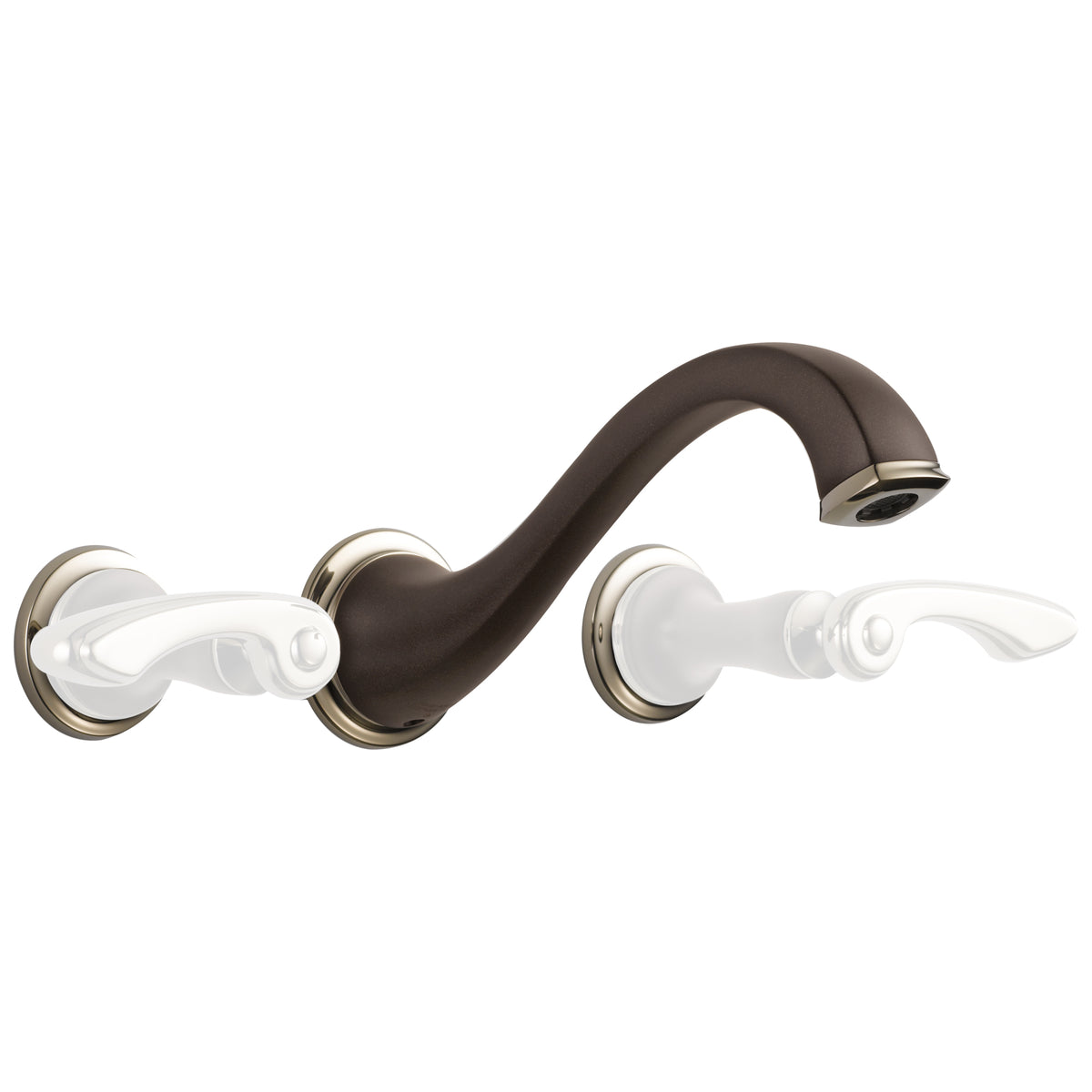 Brizo Charlotte Wall Mount Lav Fct in Bronze/Nickel, No Handles